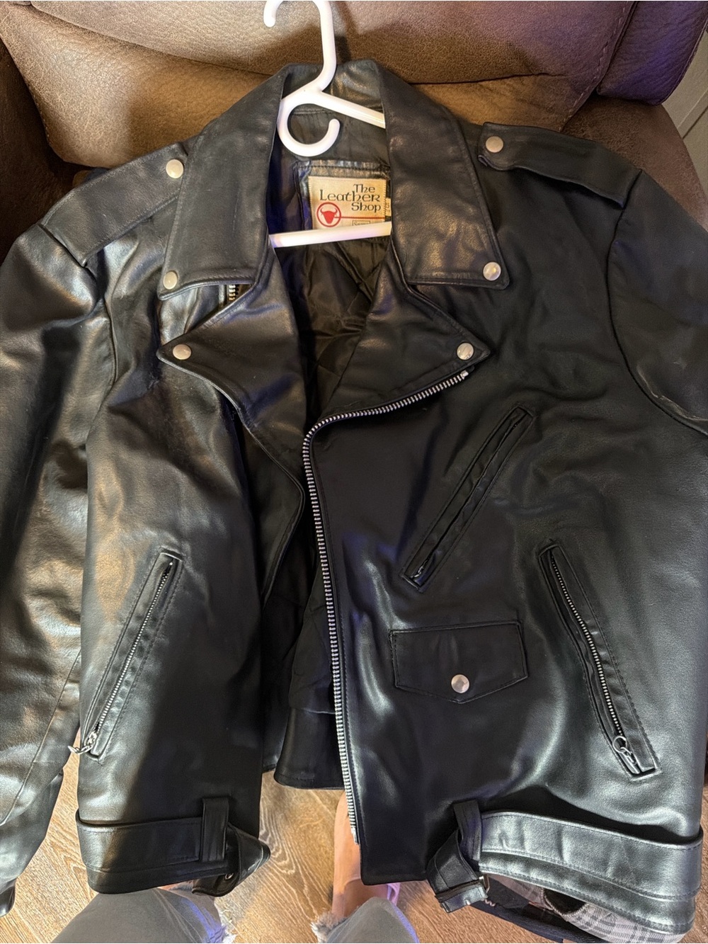 Men's Black Leather Motorcycle Jacket